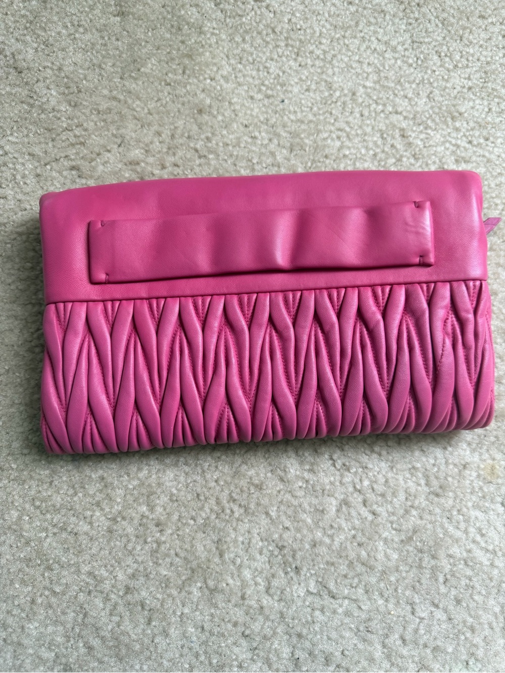 Miu Miu Pink Matelassé Leather Clutch and crossbody - Picture 4 of 7